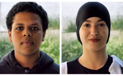 Saad and Safae represent TADA for the Belgian Prize of the Rights of the Child
